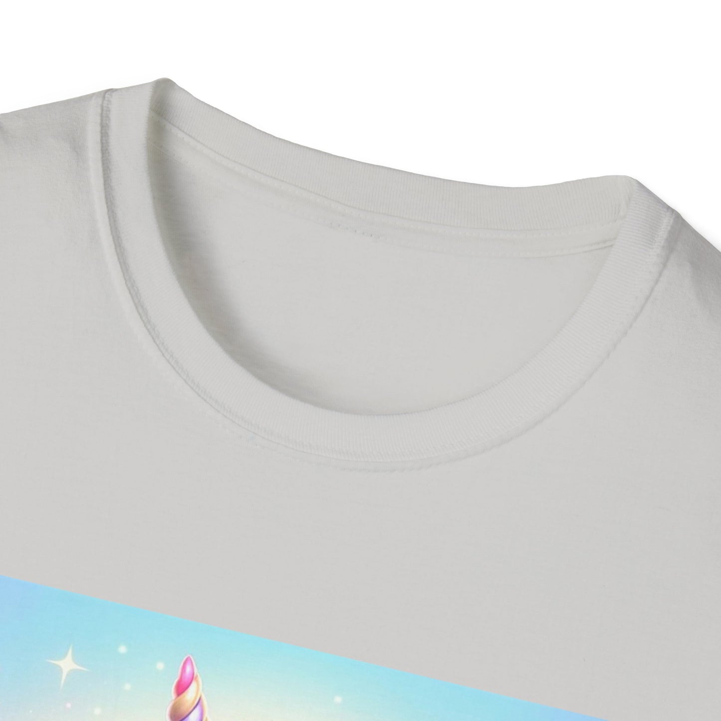 Cute Unicorn Elephant Unisex Softstyle T-Shirt - Perfect for Kids and Animal Lovers