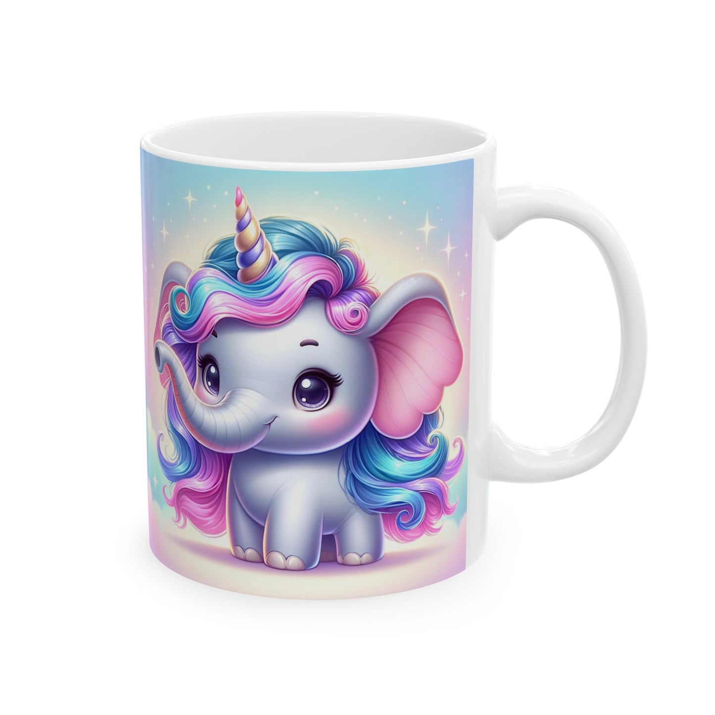 Cute Elephant Fantasy Ceramic Mug - 11oz & 15oz