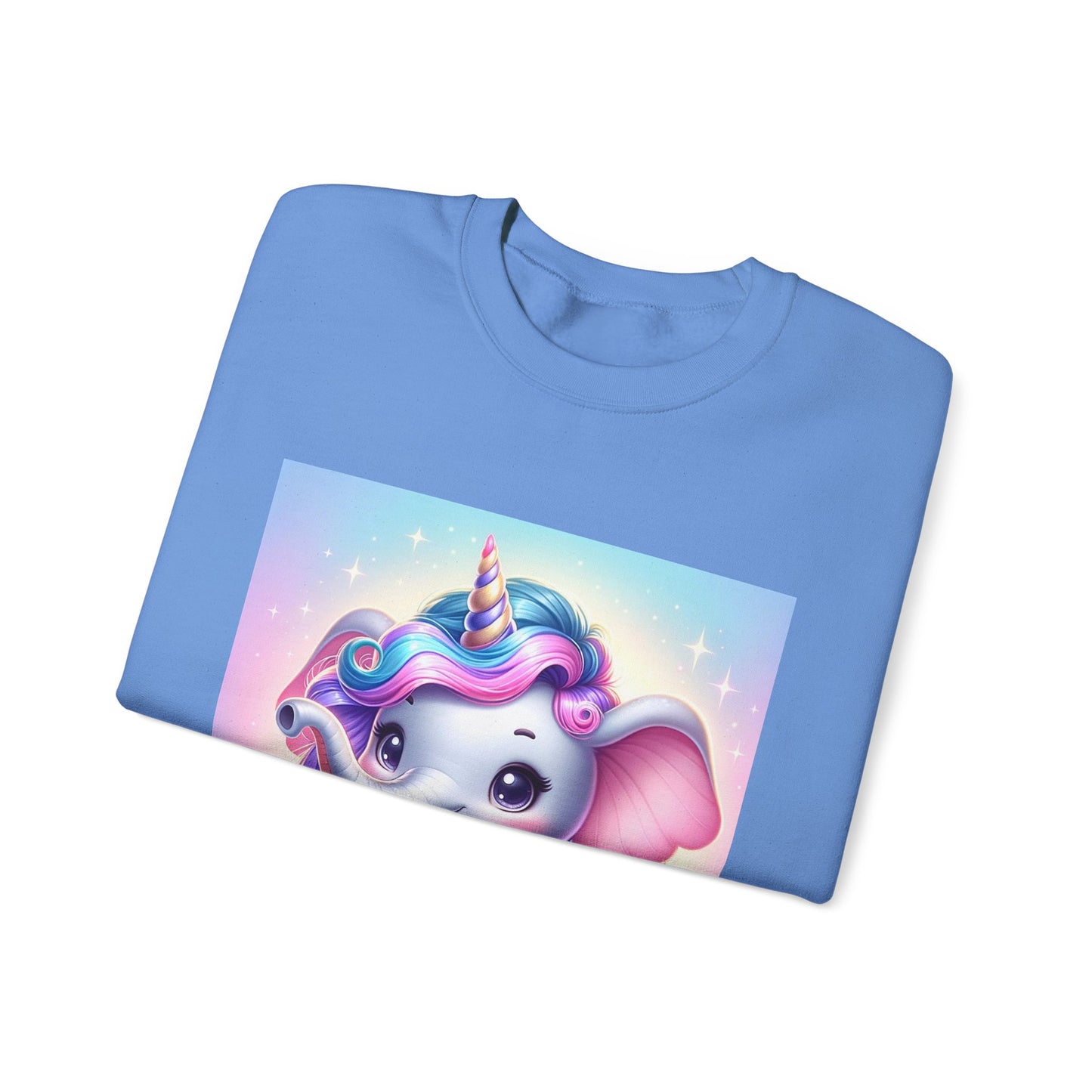 Cute Unicorn Elephant Sweatshirt | Cozy Unisex Crewneck for Kids & Adults