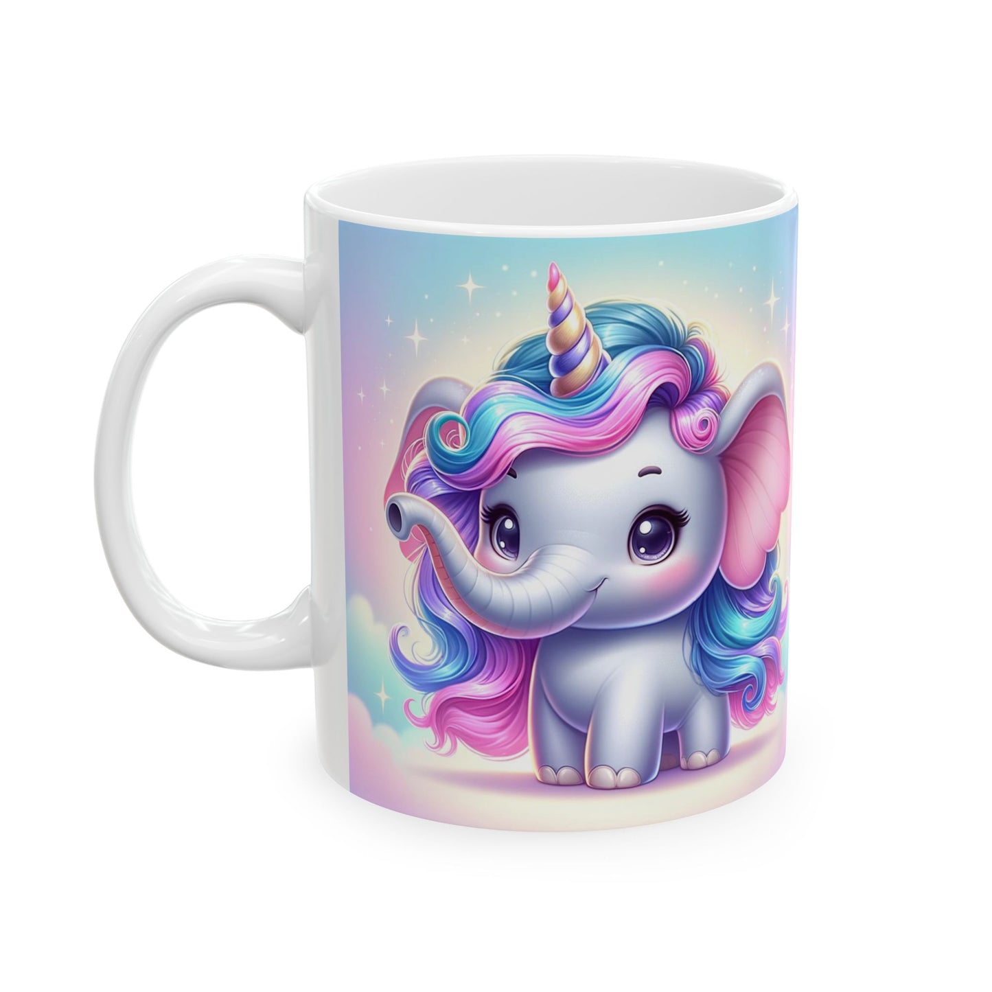 Cute Elephant Fantasy Ceramic Mug - 11oz & 15oz