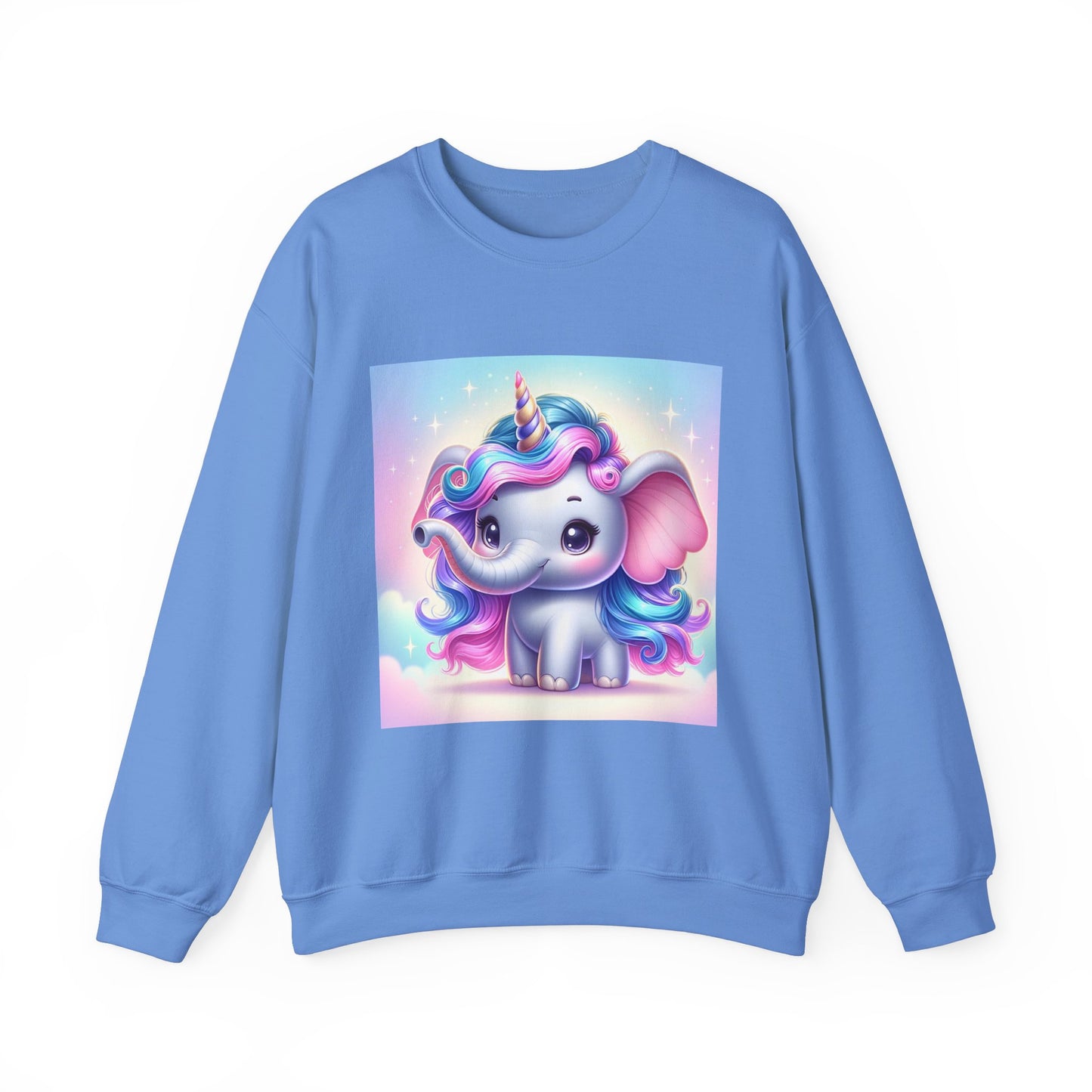 Cute Unicorn Elephant Sweatshirt | Cozy Unisex Crewneck for Kids & Adults